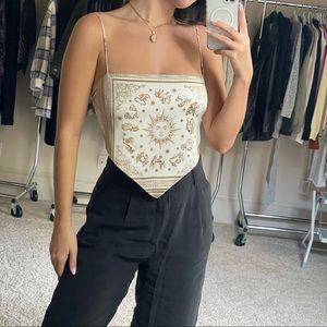 🛍 SALE WWW Danielle Bernstein Astro Scarf Top